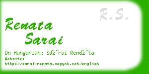 renata sarai business card